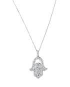 Bloomingdale's Diamond Hamsa Pendant Necklace In 14k White Gold, 1.0 Ct. T.w. - 100% Exclusive