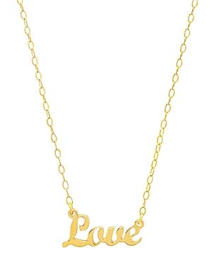Iconery 14k Yellow Gold Love Nameplate Necklace, 16 - 100% Exclusive