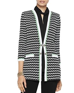 Misook Color Accent Digital Knit Jacket