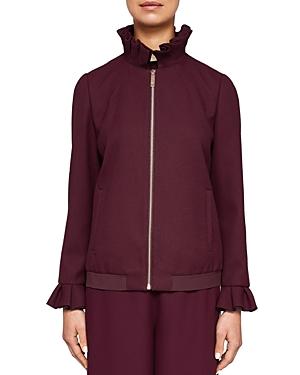Ted Baker Ted Says Relax Lydiah Ruffled Bomber Jacket