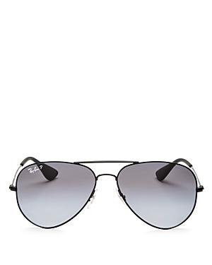 Ray-ban Polarized Aviator Sunglasses, 58mm