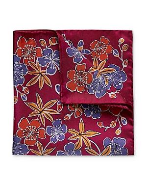 Eton Tropical Floral Silk Pocket Square