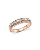 Diamond Round And Baguette Band In 14k Rose Gold, .40 Ct. T.w. - 100% Exclusive