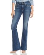 7 For All Mankind Ali Flared Jeans In Blue Monday