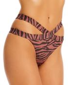 Aqua Animal Print Strappy Bikini Bottom - 100% Exclusive