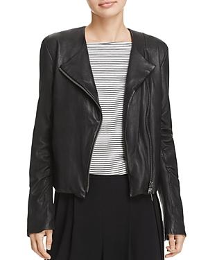 Vince Collarless Leather Jacket