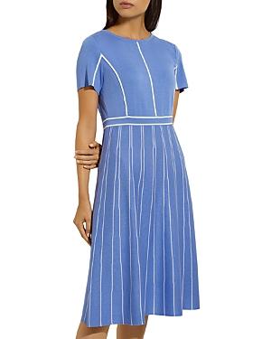 Misook Contrast Trim A Line Dress