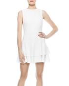 Alice + Olivia Palmira Sleeveless Ruffle Dress