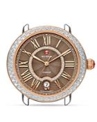 Michele Serein 16 Two-tone Diamond Cocoa Dial Watch Head, 34 X 36mm