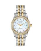 Citizen Silhouette Two-tone Mother-of-pearl Dial Watch, 31mm