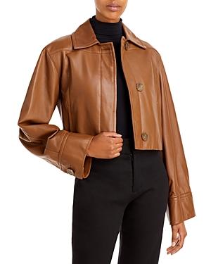 Vince Cropped Leather Jacket