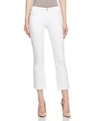 J Brand Selena Crop Bootcut Jeans In Blanc