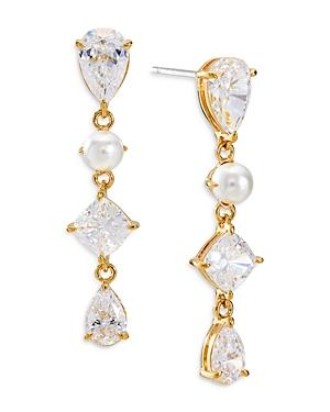 Nadri Emilia Swarovski Pearl & Cubic Zirconia Short Drop Earrings