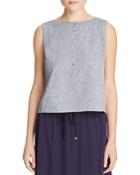 Eileen Fisher Boat Neck Chambray Shell