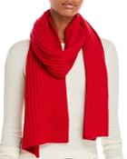 C By Bloomingdale's Solid Ribbed Cashmere Scarf - 100% Exclusive
