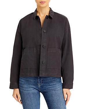 Eileen Fisher Petites Collared Boxy Jacket