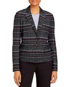 St. John Single-button Wool-blend Tweed Jacket