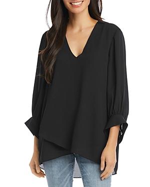 Karen Kane Asymmetric Blouson Sleeve Top