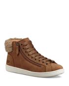 Ugg Olive Leather And Sheepskin High Top Sneakers