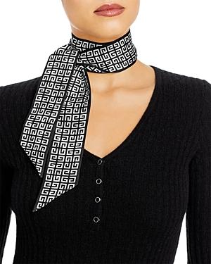 Givenchy 4g Monogram Silk Skinny Scarf