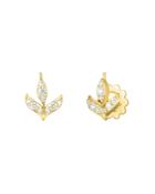 Roberto Coin 18k Yellow Gold Disney Frozen 2 Diamond Stud Earrings