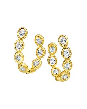 Gumuchian 18k Yellow Gold Oasis Diamond Curve Earrings