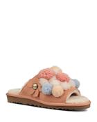 Ugg Women's Clio Sheepskin Pom-pom Slide Sandals