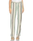 Vince Camuto Drawstring Striped Straight Pants