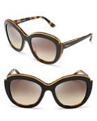 Salvatore Ferragamo Colorblock Oversized Sunglasses, 54mm
