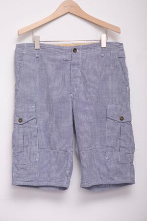 Rag & Bone Cargo Short In Blue Gingham