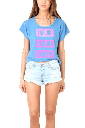 Via Spare Silk Noil Tabloid Tee