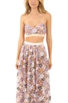 For Love & Lemons Posy Embroidery Crop Top