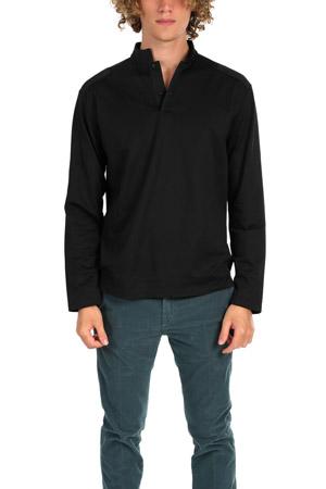Blue&cream Ls Military Pop Collar Polo