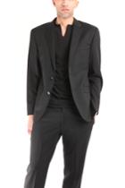 Simon Spurr Two Button Notch Black Twill Suit