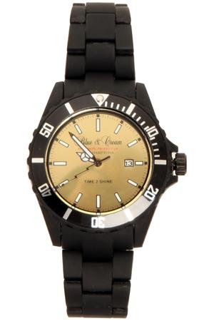 Blue&cream Black Time 2 Shine Timepiece