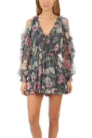 Zimmermann Iris Tie Sleeve Playsuit