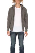 Side Slope Knitted Zip Hoody