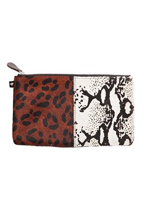 Newbark Double Animal Print Small Pouch