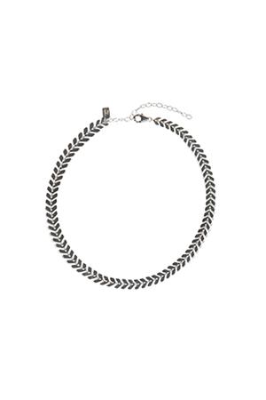 Electric Picks Straight Edge Choker - Silver