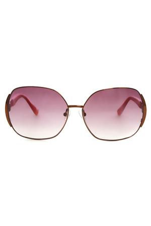 Blue & Cream Linda Farrow X Matthew Williamson Rose Gold Sunglasses