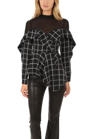 Self-portrait Check Handkerchief Top