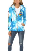 Aviator Nation X Blue&cream Zip Tie Dye Hoody