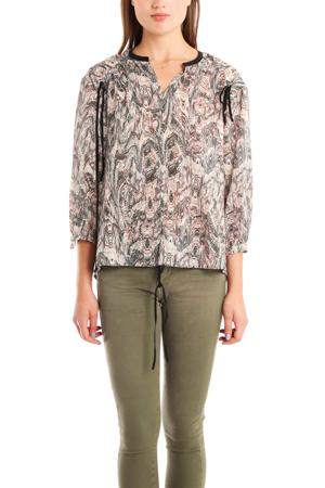 Iro Carl Printed Hi-lo Blouse