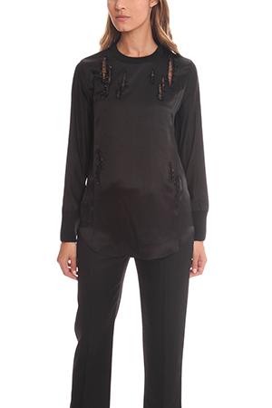 3.1 Phillip Lim Beaded Mohair Trim Blouse
