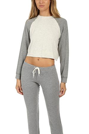 Monrow Two Tone Raglan Sweatshirt
