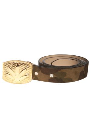 Lucien Pellat-finet Gold Leaf Buckle Belt