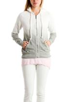 V::room Zip Hoody In Dip Dye Gray