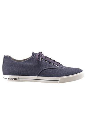 Blue & Cream Seavee Hermosa Linen Plimsoll