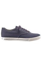 Blue & Cream Seavee Hermosa Linen Plimsoll