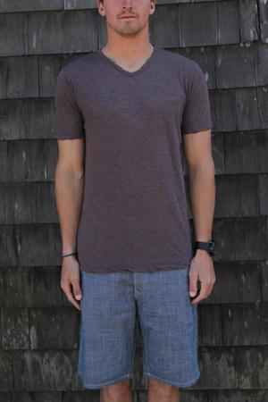 V::room Short Sleeve V Neck Tee In Cinnamon